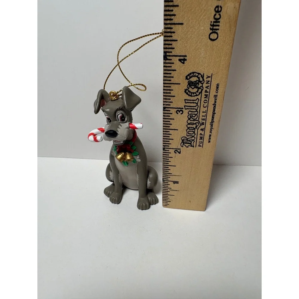 Disney Lady and the Tramp Tramp Christmas Ornament with Candy Cane & Box 028908